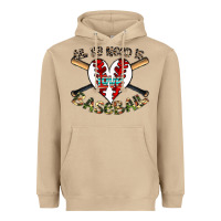 Mushroom all you need is love baseball Heavyweight Hoodie - CowhideDigitalArt