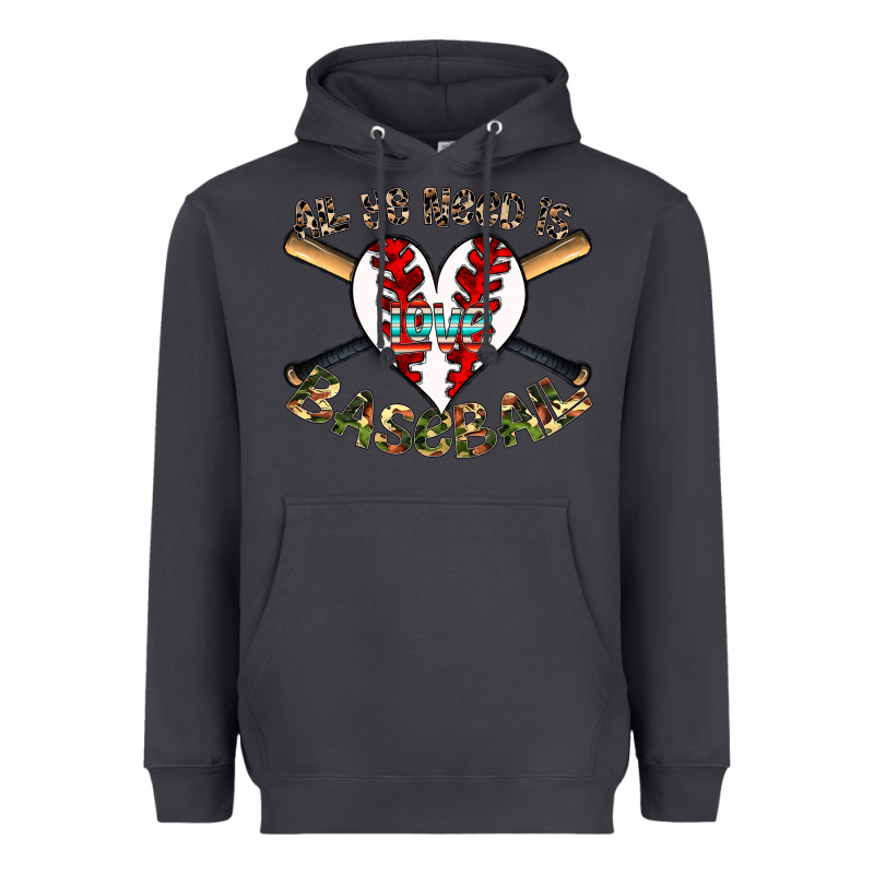 All You Need Is Love Baseball Heavyweight Hoodie by CowhideDigitalArt | Teevron