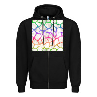 Black Watercolor Rainbow Giraffe Seamless Pattern Zipper Hoodie - BundleAndBundleShop