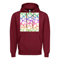 Burgundy Watercolor Rainbow Giraffe Seamless Pattern Zipper Hoodie - BundleAndBundleShop