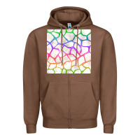 Chestnut Watercolor Rainbow Giraffe Seamless Pattern Zipper Hoodie - BundleAndBundleShop