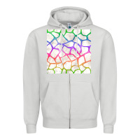 Dove Grey Watercolor Rainbow Giraffe Seamless Pattern Zipper Hoodie - BundleAndBundleShop