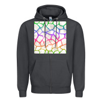 Watercolor Rainbow Giraffe Seamless Pattern Zipper Hoodie | Teevron