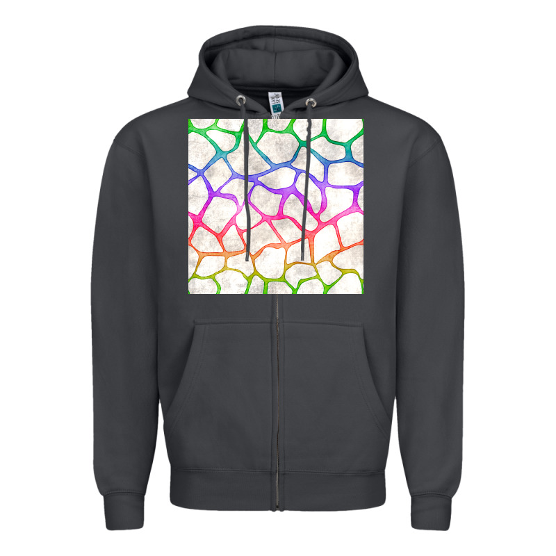 Watercolor Rainbow Giraffe Seamless Pattern Zipper Hoodie by BundleAndBundleShop | Teevron