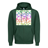 Sports Green Watercolor Rainbow Giraffe Seamless Pattern Zipper Hoodie - BundleAndBundleShop
