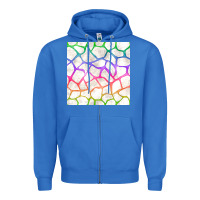 True Royal Watercolor Rainbow Giraffe Seamless Pattern Zipper Hoodie - BundleAndBundleShop