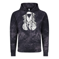 Cloud Black Lung Cancer white ribbon with boxing gloves Vintage Hoodie - NancyCooperArtShop