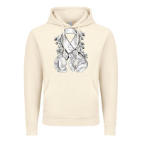 Vintage Artic Lung Cancer white ribbon with boxing gloves Vintage Hoodie - NancyCooperArtShop