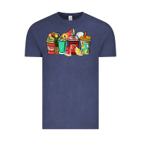 Vintage Denim Fruits coffee cups Vintage Tee - NancyCooperArtShop