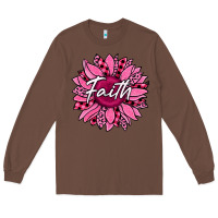 Chestnut faith breast cancer awareness sunflower Long Sleeve Tee - Jasminsmagicworld