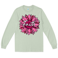 Matcha faith breast cancer awareness sunflower Long Sleeve Tee - Jasminsmagicworld