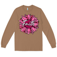 Toasted Coconut faith breast cancer awareness sunflower Long Sleeve Tee - Jasminsmagicworld