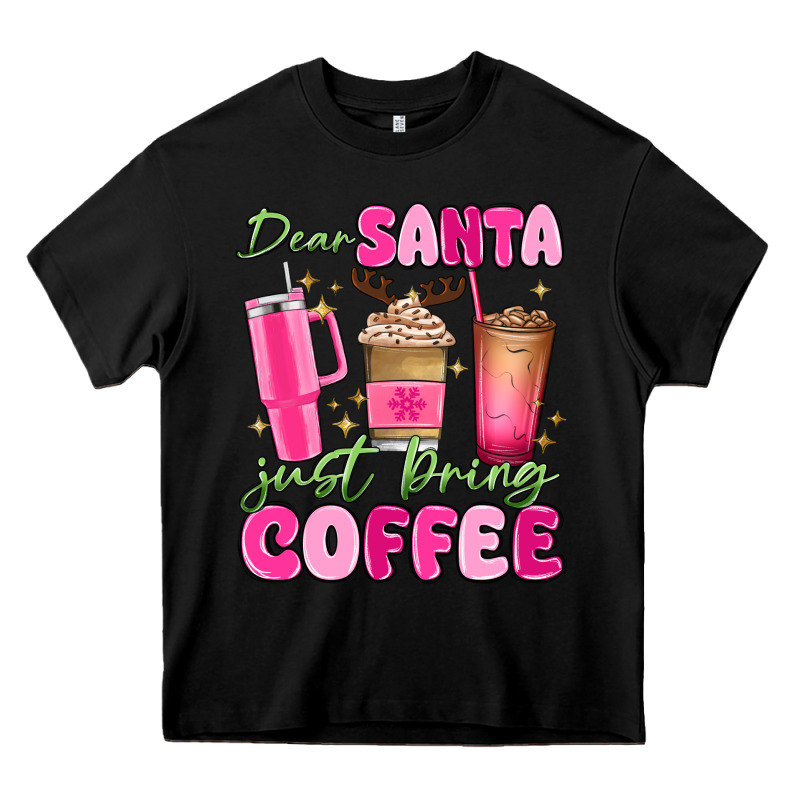 Dear Santa Just Bring Coffee Heavy Core Tee by MaliasSmallBusiness | Teevron