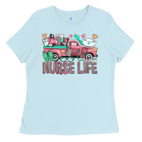 Baby Blue Nurse Life Truck Ladies Tee - BundleAndBundleShop