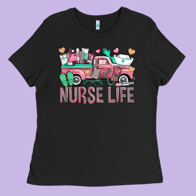 Nurse Life Truck Ladies Tee Designed By Bundleandbundleshop