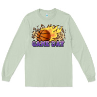 Matcha game day basketball leopard flames fireball Long Sleeve Tee - HowdyJamesFarm