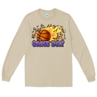 Mushroom game day basketball leopard flames fireball Long Sleeve Tee - HowdyJamesFarm