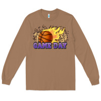 Toasted Coconut game day basketball leopard flames fireball Long Sleeve Tee - HowdyJamesFarm