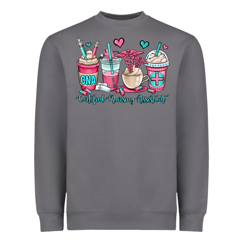 Cna Certified Nursing Assistant Coffee Cups Heavyweight Sweatshirt by OliviaCreatesArt | Teevron