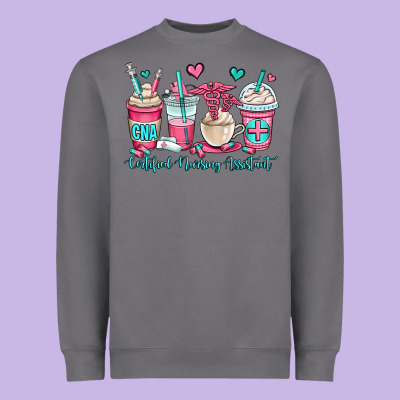 Cna Certified Nursing Assistant Coffee Cups Heavyweight Sweatshirt Designed By Oliviacreatesart