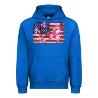Cobalt breast cancer american flag background Urban Hoodie - BarkalooDesign