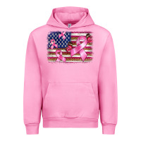 Fuchsia Pink breast cancer american flag background Urban Hoodie - BarkalooDesign