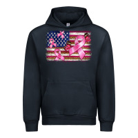 Navy breast cancer american flag background Urban Hoodie - BarkalooDesign
