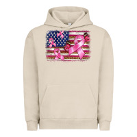 Pigment French Oak breast cancer american flag background Urban Hoodie - BarkalooDesign