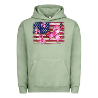 Pigment Oil Green breast cancer american flag background Urban Hoodie - BarkalooDesign