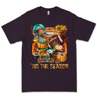 Plum Tis The Season Fall Football Truck Premium Tee - BundleAndBundleShop