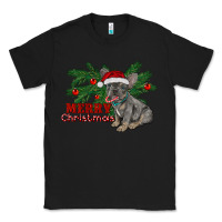 Black merry christmas french bulldog Classic Tee - RanaPortraitStore