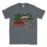 Charcoal Heather merry christmas french bulldog Classic Tee - RanaPortraitStore