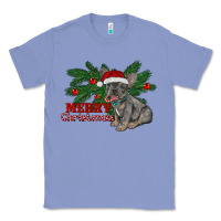 Colony Blue merry christmas french bulldog Classic Tee - RanaPortraitStore