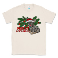 Natural merry christmas french bulldog Classic Tee - RanaPortraitStore