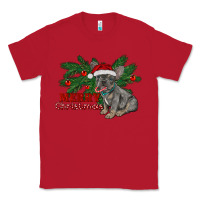 Red merry christmas french bulldog Classic Tee - RanaPortraitStore