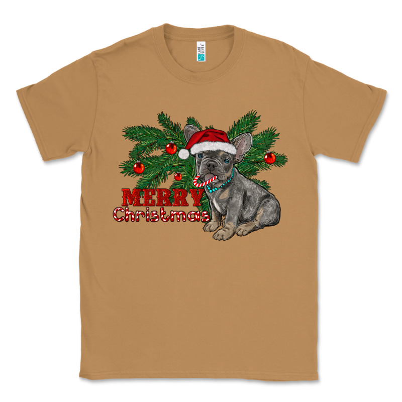 Merry Christmas French Bulldog Classic Tee by RanaPortraitStore | Teevron