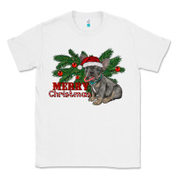 White merry christmas french bulldog Classic Tee - RanaPortraitStore