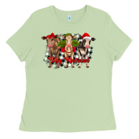 Matcha feliz navidad heifers front view Ladies Tee - RanaPortraitStore