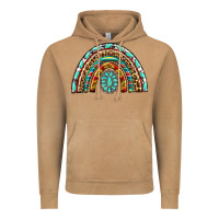 Vintage Camel Western Rainbow with Leopard and Gemstone Vintage Hoodie - texasbilliewilder