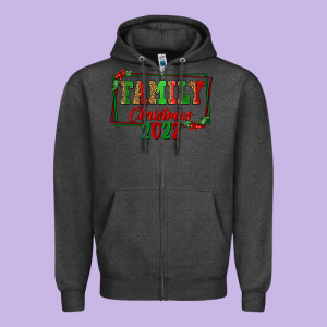 Family Christmas 2022 Zipper Hoodie Designed By Fadigitalartstudio