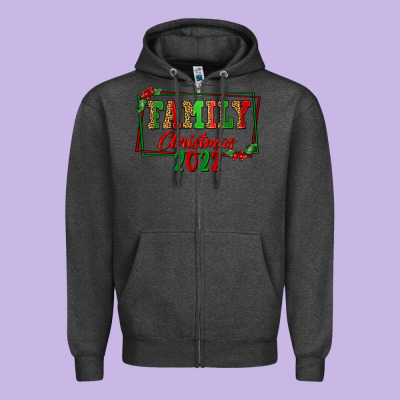 Family Christmas 2022 Zipper Hoodie Designed By Fadigitalartstudio