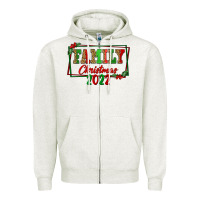 Oatmeal Heather Family Christmas 2022 Zipper Hoodie - FaDigitalArtStudio