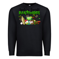 Black Santa's Favorite Bartender Premium Sweatshirt - LillyAllenDesigns
