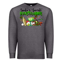 Charcoal Heather Santa's Favorite Bartender Premium Sweatshirt - LillyAllenDesigns