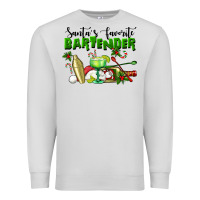 Dove Grey Santa's Favorite Bartender Premium Sweatshirt - LillyAllenDesigns