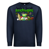 Navy Santa's Favorite Bartender Premium Sweatshirt - LillyAllenDesigns