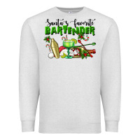 Oatmeal Heather Santa's Favorite Bartender Premium Sweatshirt - LillyAllenDesigns