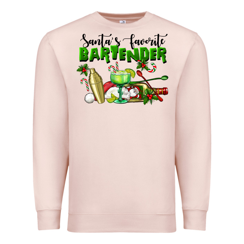 Santa's Favorite Bartender Premium Sweatshirt by LillyAllenDesigns | Teevron
