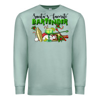 Seafoam Santa's Favorite Bartender Premium Sweatshirt - LillyAllenDesigns