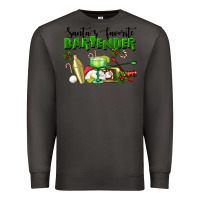 Smoke Santa's Favorite Bartender Premium Sweatshirt - LillyAllenDesigns